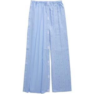 Men's Tear Away postoperative Nursing Pants with Magic Stick, Fracture Trousers, Disability Clothing, Paralyzed Bedridden Patient Clothes for Post Surgery(Blue,2XL) (2X-Large-Man)