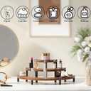 3-Tier Wooden Display Risers, Rustic Cupcake Stand, Perfume Organizer, Dessert Table Display Set for Party & Home Decor (Brown)