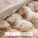 NEWCOSPLAY Faux Fur Throw Blanket Tie Dye Luxury Fluffy Thick Warm Bubble Blanket for Couch Sofa Bed 1000GSM (Tie Dye Bubble Thick, Throw(50"x60"))