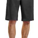 PULI Hiking Shorts for Men 12" Golf Lightweight Flat Front Travel Breathable Comfort Fishing Outdoor Casual Black 38