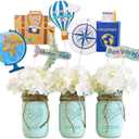 Yaaaaasss! Let The Adventure Begin Centerpieces Travel Themed Centerpieces Sticks Adventure Awaits Bon Voyage Farewell World Map Retirement Graduation Party Photo Booth Props Set of 21