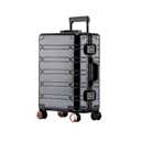 Zipperless Aluminum Hardshell Carry-On Luggage - Perfect for Travel & Business Trips(Black,20 inch)
