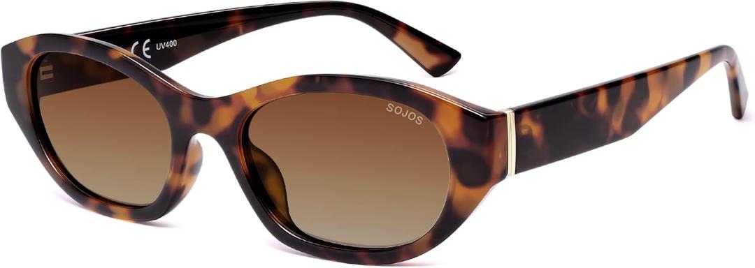 SOJOS Trendy Rectangle Polarized Sunglasses For Women Men Retro Sun Glasses Narrow Square 90s SJ2673