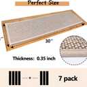 7 Pack Non Slip Stair Treads,8" X 30" Non Slip Carpet Stair Treads with Reusable Adhesive Rubber Backing,Staircase Step Treads Carpet Treads for Wooden Steps Indoor (Beige)