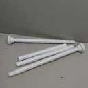 MEXAU Shower Curtain Rod 45-77 Inch White Shower Rod 7/8" Tension Curtain Rod Adjustable Curtain Rods No Drilling Shower Tension Rod Shower Curtain Tension Rod for Bathroom Windows Doorways