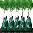 20 Gallon Tree Watering Bags, Reusable, Heavy Duty, Slow Release Water Bags for Trees, Premium PVC Tree Drip Irrigation Bags 5 Pack