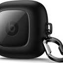 SURITCH for Powerbeats Pro Case Cover, Shockproof Magnetic Cases for Beats Powerbeats Pro Wireless Earbuds, Protective Cover with Magnetic Lid Lock & Carabiner, Full-Body Drop Protection, Black