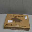 Cat Litter Box Ramp Mat with Filter Function, Cat Step Pedal Stool for Self-Cleaning Litter Box, Easy to Clean, Ideal for Kitten & Elderly Cats (White)