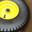 15" x 6.00-6" Lawn Mower Tires and Wheel, Set of 2 Front Tire with 3/4" Bushings, 15x6.00-6 Tire Compatible with John Deere Craftsman Cub Cadet Husqvarna Riding Mowers Lawn Tractors, 15 x 6.00-6" Pneumatic