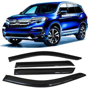 Window Visors Rain Guards for Honda Pilot 2023 2024 LX Sport EX-L TrailSport Touring Elite, Vent Window Deflectors Sun Shade Smoke Tinted Car Accessories 4-Piece