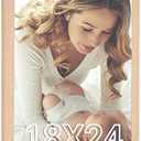 JDZIVTOP 18x24 Frame Natural, Rustic 24x18 Poster Frame, 18 by 24 Canvas Picture Frame, Large Gallery Family Concert Portrait Photo Wall Hanging Frame Anniversary/Birthday/Wedding/Thank You