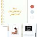 Lamare Pregnancy Journal for First Time Moms  Hardcover Pregnancy Planner & Diary  Pregnancy Gift for First Time Moms  Keepsake with Prompts & Photo Slots (White)