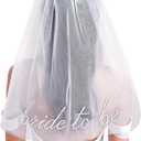 xo, Fetti Bachelorette Bride To Be Embroidered Veil | BachParty Accessory, Bride To Be Headband Decorations