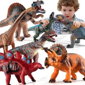 Big Dinosaur Toys for Kids 3-5, 7 Piece Realistic Soft Dinosaur Figures, Jumbo Dinosaur Toys for Kids 5-7, Dinosaur Party Favors, Birthday Gifts for Boys & Girls