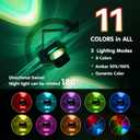 L LOHAS LED Night Light Projector, 2 Pack Color Changing Night Light Plug into Wall, Dusk to Dawn Sensor, Rotating Nightlight, RGB Ambient Lighting for Bathroom, Gaming Room, Decor, Gifts