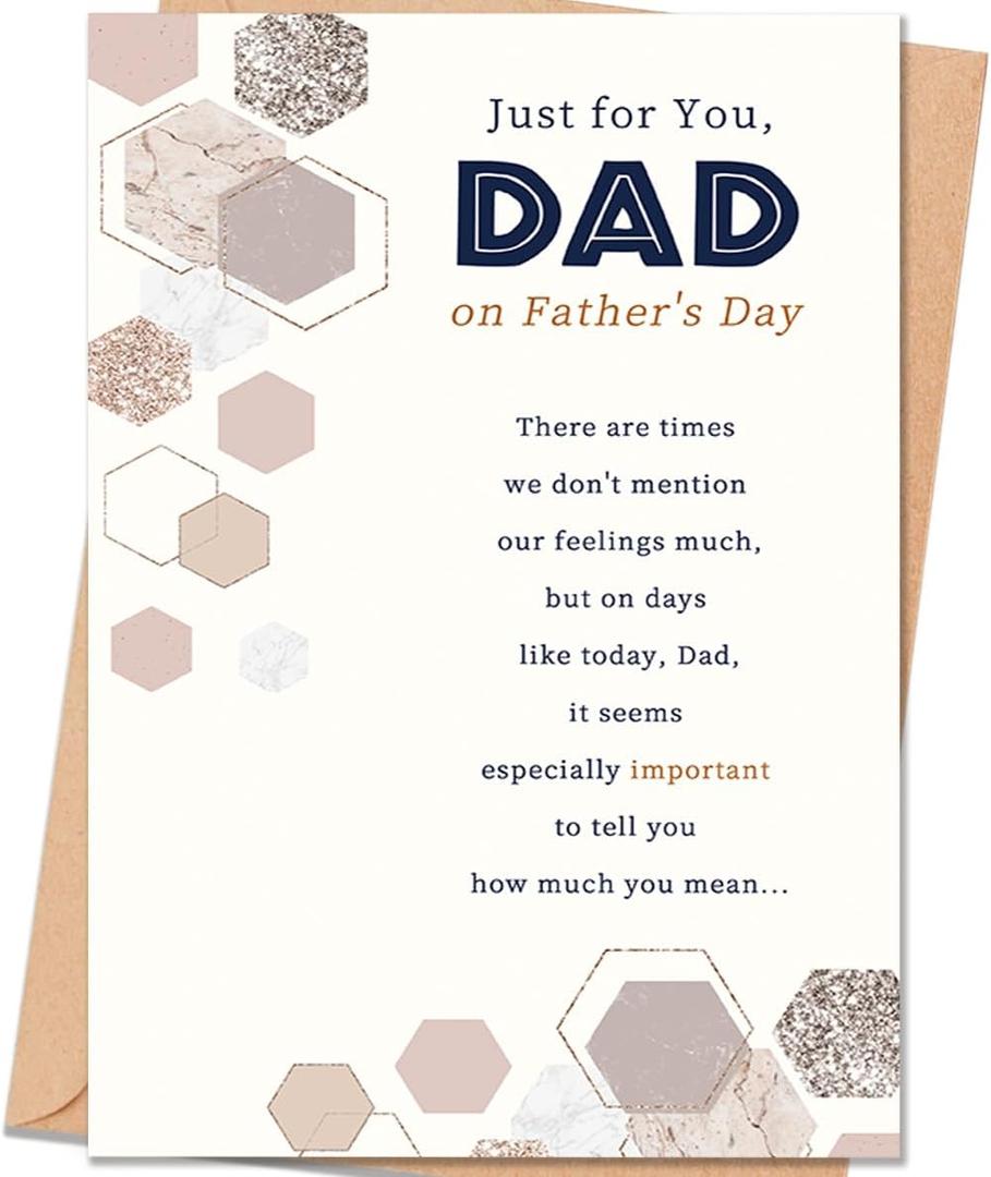 2 x Fathers Day Card Gift for Dad, Father's Day Card from Son Daughter