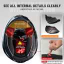 LEM Full Face Motorcycle Helmets for Adults, (Matte Black, Size XL) Paragon