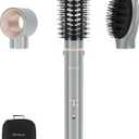 IG INGLAM MegaAIR Styler Air Styling & Drying System, Professional Interchange Hair Dryer Brush 110,000 RPM Brushless BLDC Motor Ionic Hot Air Volumizing and Shape, Gray (3 in 1)