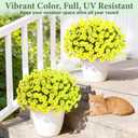 Yastouay Artificial Flowers for Outdoors, 14 Bundles Fake Outdoor Flowers, UV Resistant Artificial Plants & Flowers for Decoration, Yellow Realistic Morning Glory for Outdoor Porch Garden Decoration
