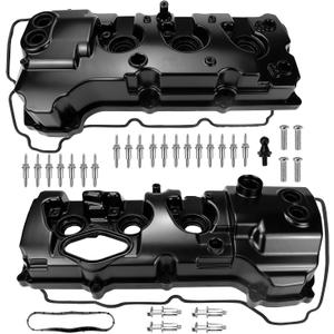 Left & Right Aluminum Engine Valve Covers w/Gasket Compatible with Ford EXPEDITION F-150 F150 TRANSIT 150 250 350 HD LINCOLN NAVIGATOR 3.5L V6 TURBOCHARGED 2013-2022 BL3Z-6582-H DL3Z-6582-C
