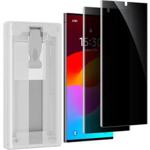 2 Pack for Samsung Galaxy S23/S22 Ultra 6.8" Privacy Screen Protector-PET Film [Not Glass] Auto-Alignment Kit, Anti-Fingerprint, Easy Installation, Case Friendly Matte Film