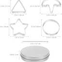 2 x PRETYZOOM Set of 12 Korean Sugar Candy Making Tools, Dal-gona Stainless Steel Cookie Cutters Game Kit Mold with Umbrella, Triangle, Star Round Biscuit Mold for Christmas, Valentine's Party Kits