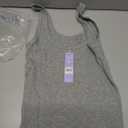 florence by mills Women's Sweet Solstice Ribbed Tank Top (Large, Heather Grey)