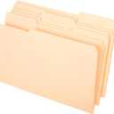Island File Folder, Manila 1/3 Cut, Legal Size, 100 Count (371 1/3) | Premium manila stock, ideal for office, home, and school filing, compatible with letter/legal hanging folders and file boxes