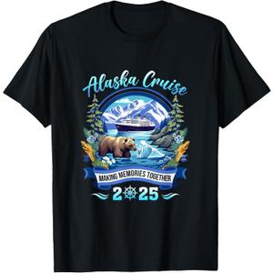 Matching Family Friends And Group Alaskan Alaska Cruise 2025 T-Shirt XL