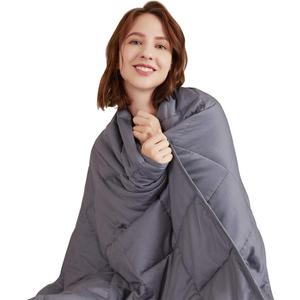 Hiseeme Soft Weighted Blanket for Adult (15lbs, 48''x72'') Evenly Distributed Weight - Enjoy Natural Deep Sleep (Dark Grey)