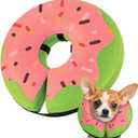 Gimars Inflatable Dog Cone Alternative Dog Donut Collar After Surgery, Soft Dog Neck Pillow Recovery Cone, E Collar and Elizabethan Collar Alternative for Puppies, Small Dogs, Cats