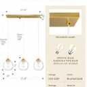 3-Light Gold Linear Chandelier, Globe Kitchen Island Lighting, Modern Pendant Light with Clear Glass for Dining Room Living Room Pool Table, ZCPL101BG-3S