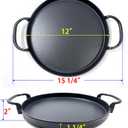 DC139 7421 Gourmet BBQ System Griddle for Weber Original Kettle Premium 22 1/2 inch Charcoal Grill, Cast Iron 12" For 22.5'' Smokers, Performer Premium Grill, 1Pc Black grill griddle