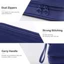 2 x Pencil Case - 2-Layer Large Capacity Aesthetic Pencil Pouch with Strong Zipper, Handheld Stationery Organizer Pen Case with Compartments for College, office, Travel, for Women Men (Navy)