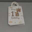 Roselush 16 Pcs Beary 1st Birthday Goodie Bag,Teddy Bear 1st Birthday Gift Snacks Treat Candy Party Favors Bags for Kids First Bday Party Decorations Supplies