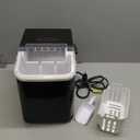 DUMOS Countertop Ice Maker with Handle, 26lbs/24H Portable Ice Machine, 9 Bullet Ice Cubes Ready in 6 Mins, Self-Cleaning, Quiet Compact Ice Maker for Home, Kitchen, RV, Camping, Black