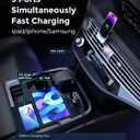 [Apple MFi Certified] iPhone Car Charger, Built-in 5.7FT Lightning Cable for iPhone 17/16/15/14/Max/XR/X/8/7/iPad, 71W 3-Ports PD30W Car Charging Adapter for Samsung Galaxy S25/S24/S23, Google Pixel