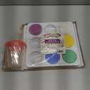 Colorations Plastic Tempera Paint Tray Palette with 8 Paint Cakes and Brush and Cup Holders