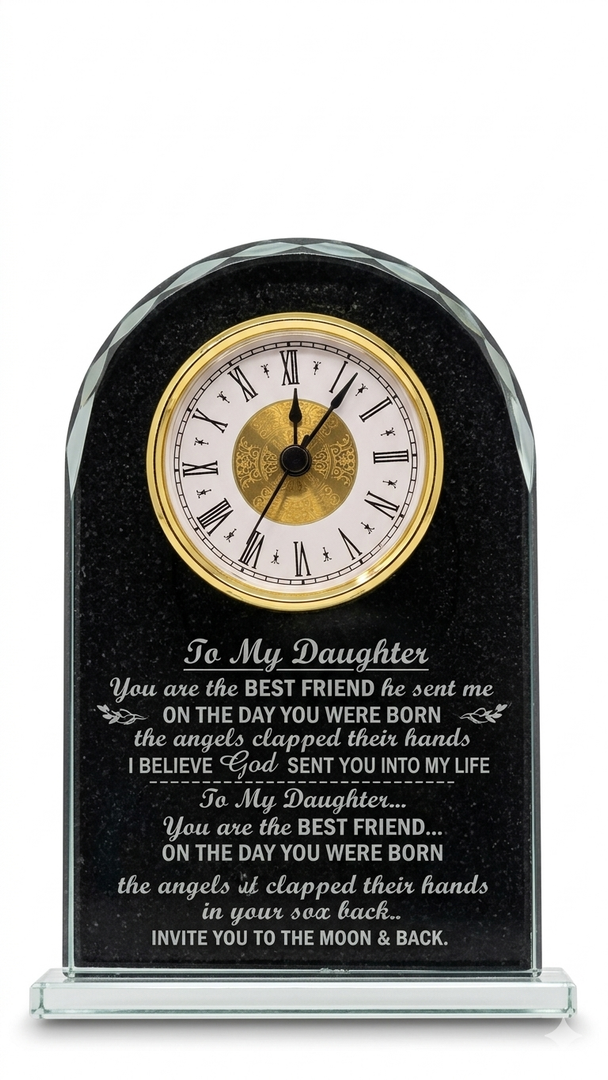 Thank You Gifts Clock for Women, Men, Appreciation Gift for Friends, Coworkers, Teacher - Inspirational Quotes Gifts for Mom, Sister - K9 Crystal Thank You Clock Desk & Home Decor