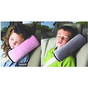 2 pcs Auto Pillow Car Safety Belt Protect, Shoulder Pad, Adjust Vehicle Seat Belt Cushion for Kids GreyPink