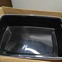 IRIS USA Cat Litter Box XX-Large Open Top with High Sided Walls Tall Scatter Shield Scoop Included Easy Clean Plastic Pan for Big Cats Kittens Multi-Cat Households 30"L x 20"W x 14"H Black