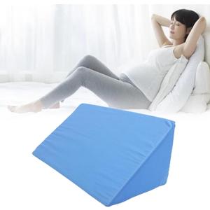 Bed Wedge Pillow for Side Sleeping, Body Side Wedge Pillow for Bedsores Prevention, After Surgery, Knees Elevated, Pregnancy, Non Slip 40 Degree Triangle Body Positioners for Patients (Blue)
