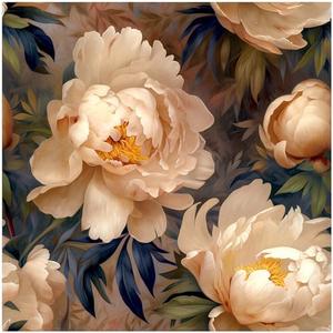 HAOKHOME Vintage Peel and Stick Wallpaper Floral Wall Paper Removable Boho for Bedroom Blue/Cream Contact Paper 17.7in x 9.8ft