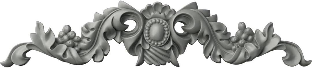 Ekena Millwork 21 3/8"W x 4 5/8"H x 1 3/8"P Grape Center Onlay White