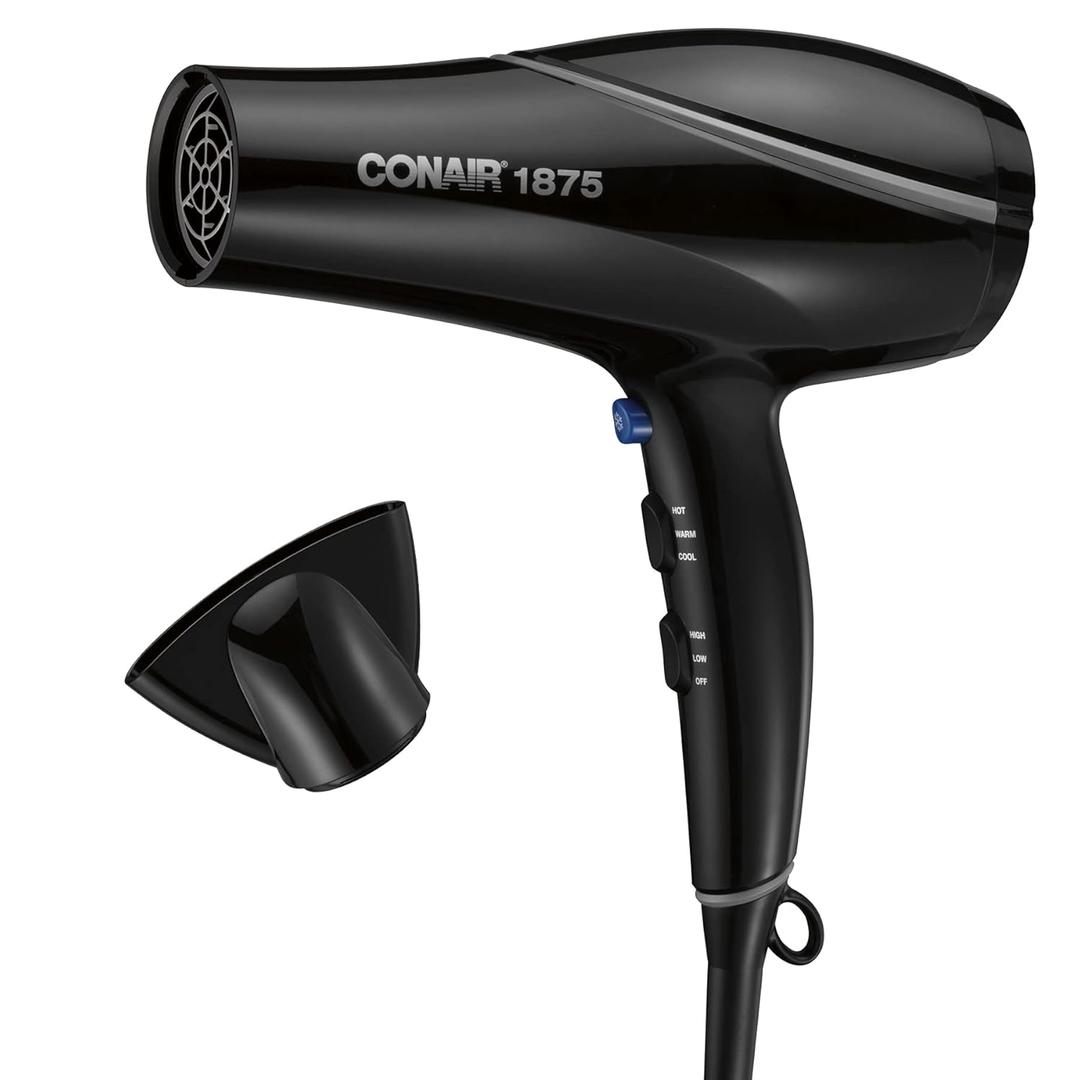 Conair 1875 Watt Shine & Style Hair Dryer, Color May Vary