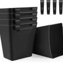 5 Pack Hanging Cup Holders, Multipurpose Rolling Cart Accessories Utility Cart Accessories For Art Craft Supplies, Space Saving Hanging Storage Basket Pencil Holder Makeup Organizers (Black)