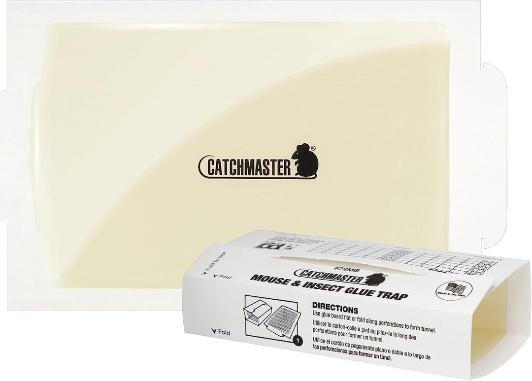 Catchmaster Mouse & Insect Super Glue Traps 30PK, Mouse Traps Indoor for Home, Extra Strength Sticky Pest Control Adhesive Tray for Catching Bugs, Rats & Rodents, Bulk Glue Boards