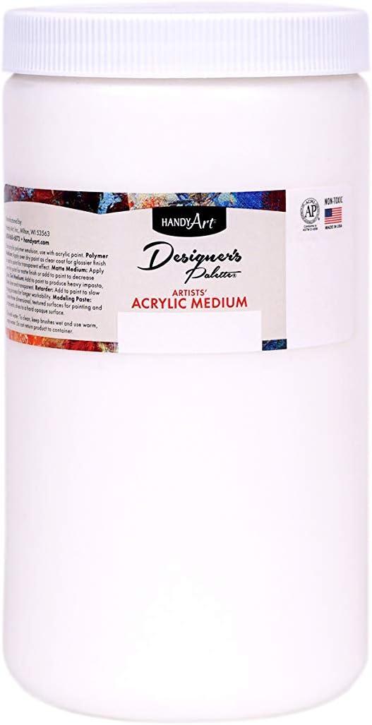 Handy Art Designer's Palette Artist Acrylic 32 ounce, Gel Medium (32 Fl Oz (Pack of 1))