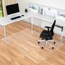 Office Chair Mat for Hard Floors, 46 x 72 Large Floor Protector Mats, Easy Rolling Desk Chair Mat for Hardwood, Clear, Easy to Clean (Rectangle)