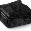 Super Fuzzy Soft Sherpa Fleece Weighted Blanket, 25 lbs Dual Sided Fluffy Heavy Weighted Blankets for Adults - No Bunching with Double Layers of Soft Inner Lining (60"x 80", 25 Pounds) (Black)